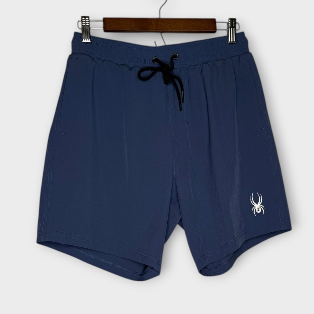 Spyder Men's Volley 7" Lined Swim Shorts Trunks UV Protection Blue Small‎